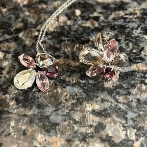 Swarovski matching ring and necklace